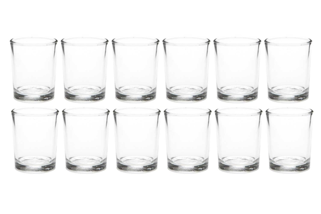 Glass Tealight Holders - 12 Pieces - 1 - Glass Supports - 10doigts.com - Supports en Verre - 10doigts.fr