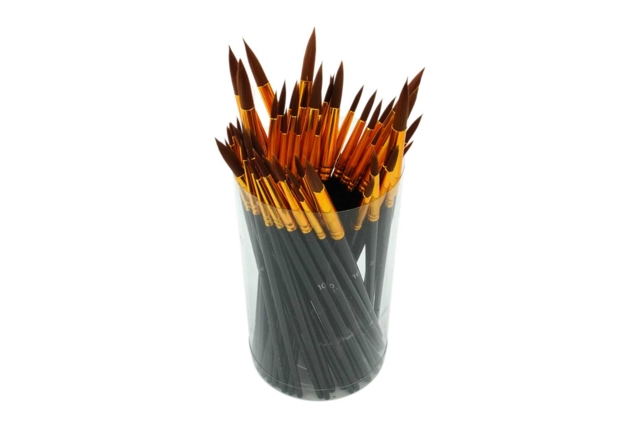 Pinceles para colectividades - Tubo de 60 pinceles - Pinceaux - 10doigts.fr