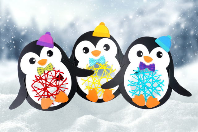 Penguin Weaving Kit - 6 Pieces - 1 - Sewing Kits - 10doigts.com - Kits Mercerie - 10doigts.fr