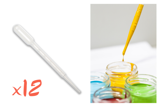 Dropper Pipettes - 12 Pieces - 0 - Painting Accessories - 10doigts.com - Accessoires de peintures - 10doigts.fr