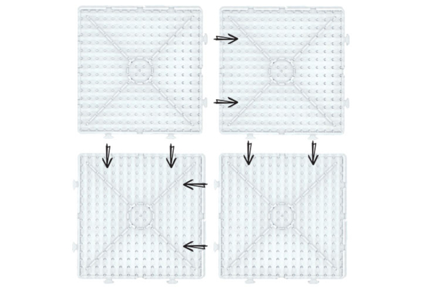 Square Perler Bead Board XXL - 3 - 1 cm Fuse Beads - 10doigts.com - Perles à repasser 1 cm - 10doigts.fr