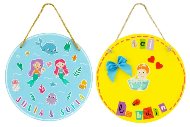 Round Wooden Door Hanger - 2 - Door Sign - 10doigts.com - Plaque de porte - 10doigts.fr