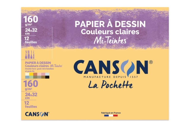 Carpeta Canson Mi-Teintes, colores claros - Papiers colorés - 10doigts.fr