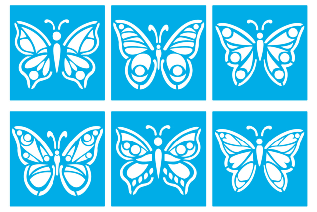 plantillas de mariposas surtidas - Pochoirs animaux : l’accessoire idéal pour créer vos univers sauvages - 10doigts.fr
