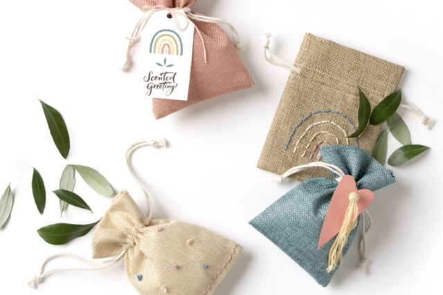 bolsita bautizo yute - Toile de jute - Textiles - 10doigts.fr