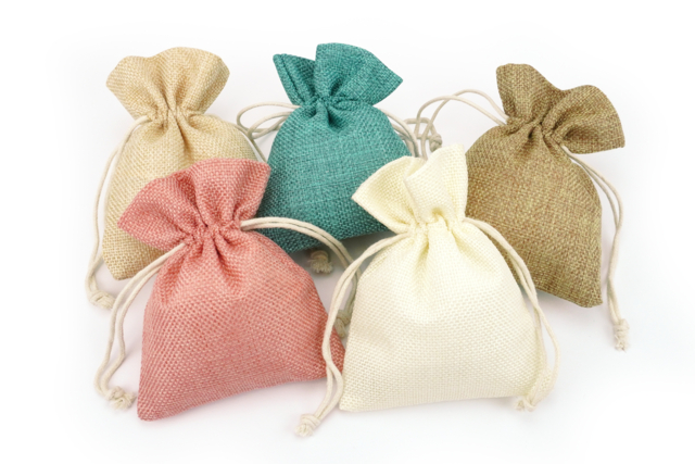 pochons efecto yute - Toile de jute - Textiles - 10doigts.fr