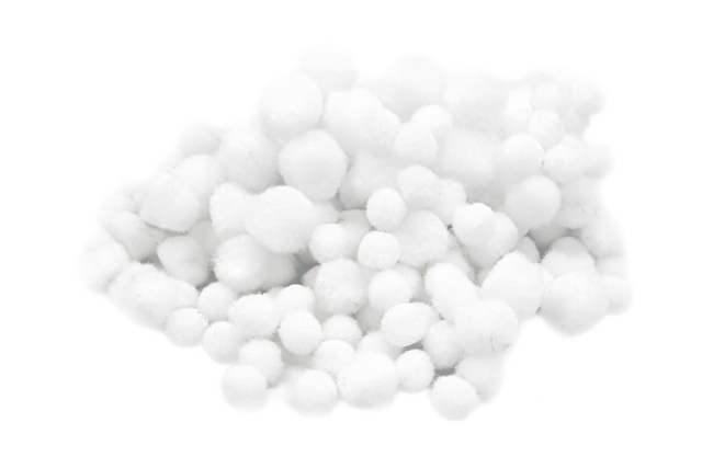 White Pom Poms - Assorted Sizes - 13 - Craft Pom Poms - 10doigts.com - Pompons pour bricolage créatif - 10doigts.fr