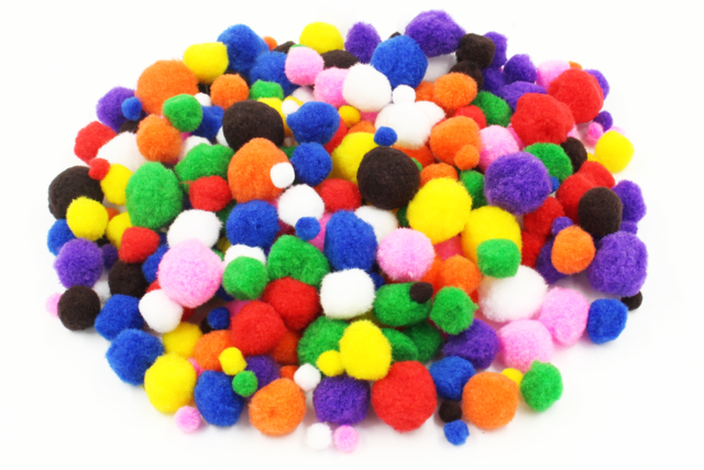 pompones colores tamaños variados - Pompons pour bricolage créatif - 10doigts.fr