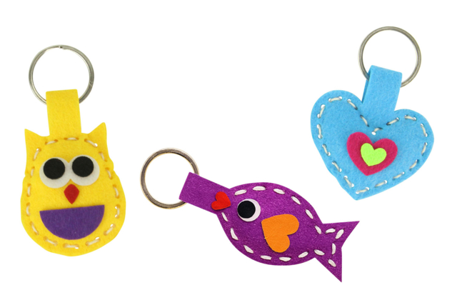 Felt Keychain Kit to Make - 24 Pieces - 5 - Felt Kits - 10doigts.com - Kits en feutrine - 10doigts.fr