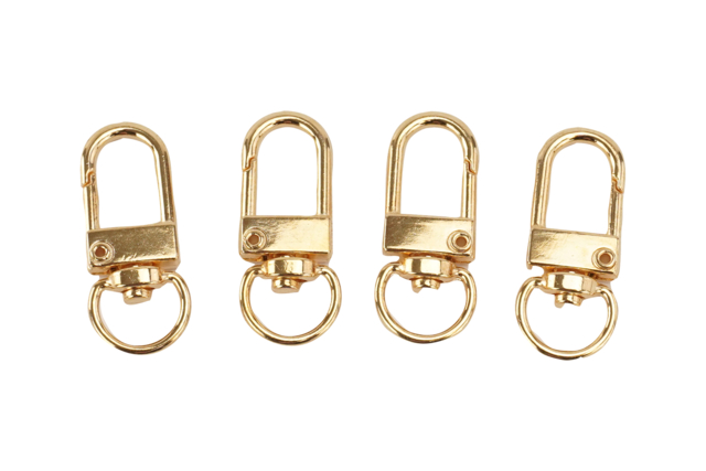 golden carabiner keychains - Clips et mousquetons : les finitions pour vos accessoires DIY - 10doigts.fr