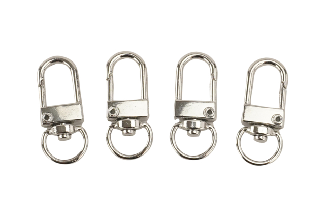 silver carabiner keychains - Clips et mousquetons : les finitions pour vos accessoires DIY - 10doigts.fr