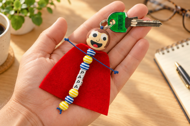 super dad keyring gift father's day - Porte-clés et range-clés pour Papa : une idée de cadeau personnalisé - 10doigts.fr
