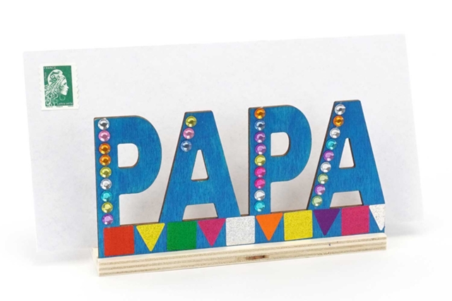 Portatarjetas día del padre - Cadeaux pour le bureau de papa : personnalisez son espace de travail - 10doigts.fr