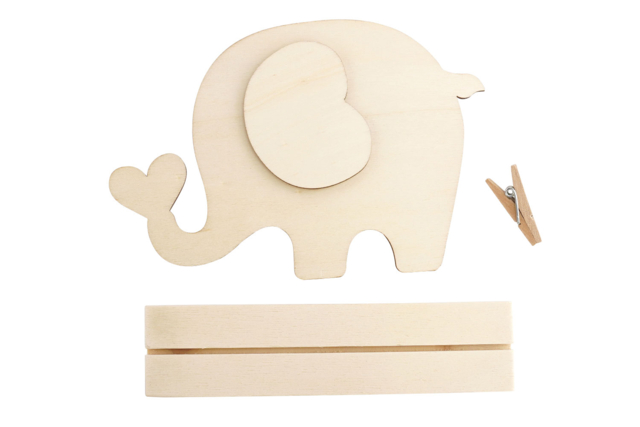 Wooden Elephant Photo Holder with Base - 4 - Wooden Photo Frames - 10doigts.com - Cadres photos en bois - 10doigts.fr
