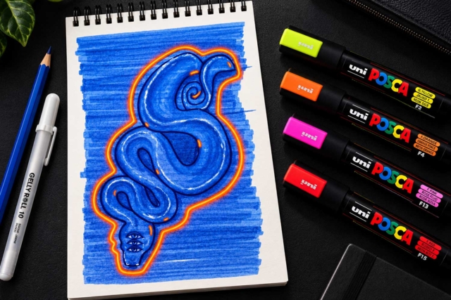neon posca effect - Marqueurs POSCA : la référence mondiale de la peinture nomade - 10doigts.fr
