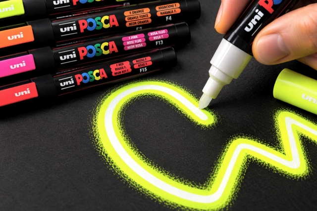 neon yellow posca - Marqueurs POSCA : la référence mondiale de la peinture nomade - 10doigts.fr