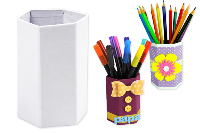 Portalápices flores  - Pots en carton - 10doigts.fr