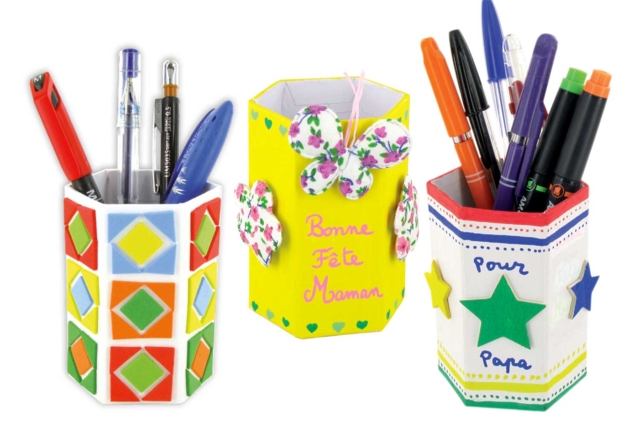 portalápices hexagonal - Pots en carton - 10doigts.fr