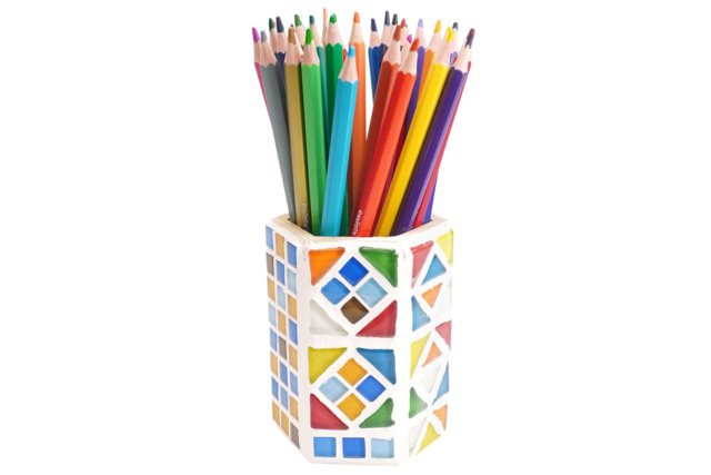 Hexagonal Pen Holder - 3 - Pencil Pots, Cache-Pots - 10doigts.com - Pots à crayons, cache-pots - 10doigts.fr
