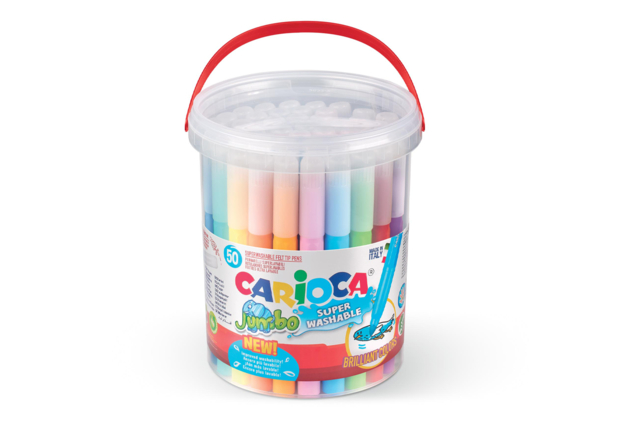 bote de 50 rotuladores de dibujo para niños - Feutres pointes larges : pour des coloriages éclatants et des aplats parfaits - 10doigts.fr