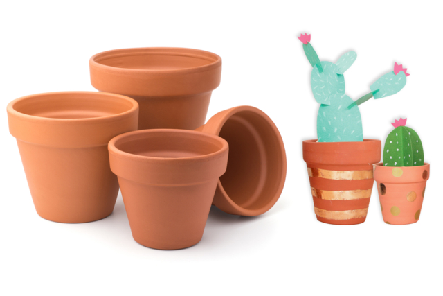 Terracotta Pots - Size of Your Choice - 1 - Decorative Ceramic Supports - 10doigts.com - Supports en céramique à décorer - 10doigts.fr