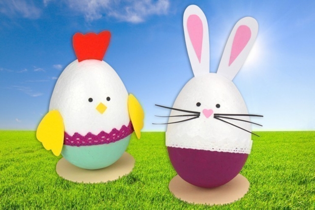 Styrofoam Eggs - Various Sizes - 14 - Creative Easter Eggs - 10doigts.com - Oeufs de Pâques créatif - 10doigts.fr