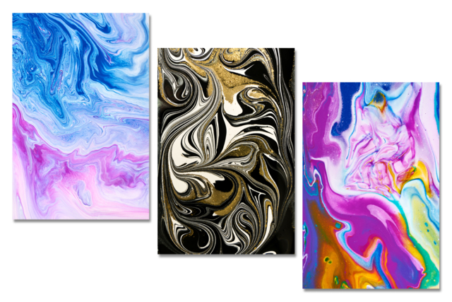 medio de colada para alisar pintura acrílica en lienzo - Peinture marbling - 10doigts.fr