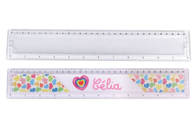 regla a customizar - Plastique Transparent - 10doigts.fr