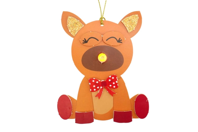 Light-Up Reindeer Decorations Kit - 4 Pieces - 6 - Christmas Creative Kits for Children - 10doigts.com - Kits créatifs de Noël pour les enfants - 10doigts.fr