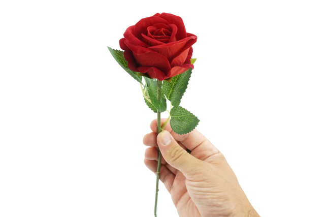 Artificial Velvet Effect Rose - 2 - Flowers, Plants - 10doigts.com - Fleurs et végétaux pour l’Art Floral : La nature à l'honneur - 10doigts.fr