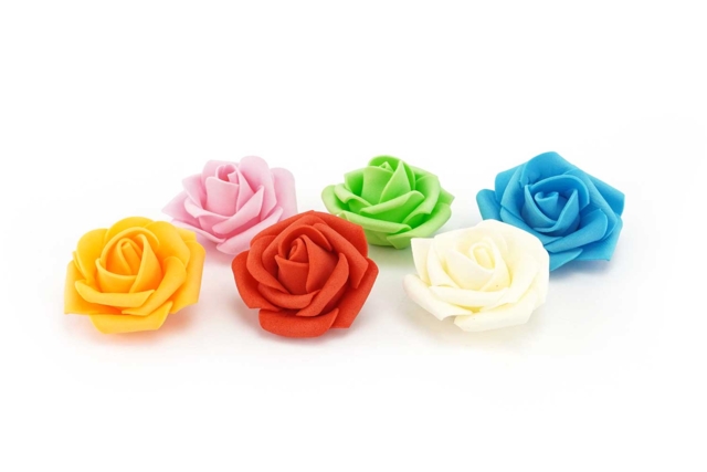 3D Soft Rubber Roses - 30 Pieces - 5 - Decorative Flowers and Leaves - 10doigts.com - Décorations fleurs et feuilles : ajoutez une touche de nature à toutes vos créations - 10doigts.fr