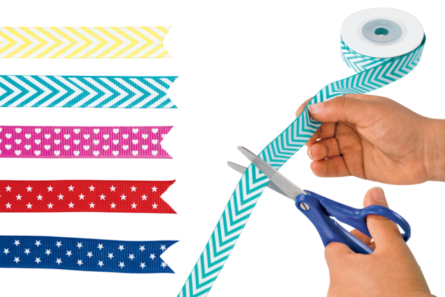 Patterned Grosgrain Ribbons - 5 Pieces - 2 - Ribbons and Bias - 10doigts.com - Rubans - 10doigts.fr