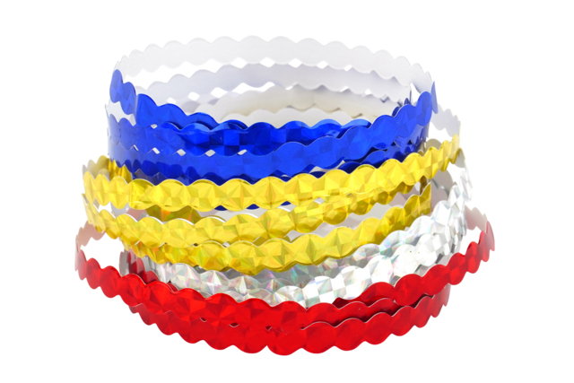Cintas adhesivas efecto lentejuelas - 4 colores surtidos - Nœuds et rubans pour toutes vos créations - 10doigts.fr