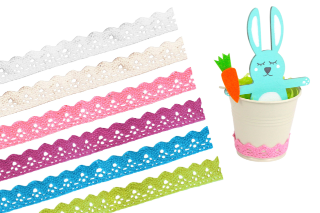 Adhesive Lace Ribbons - Choose Your Colors - 1 - Ribbons and Bows - 10doigts.com - Nœuds et rubans pour toutes vos créations - 10doigts.fr