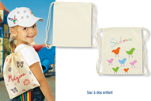 Mochila de niña - Coton, lin - Textiles - 10doigts.fr