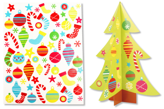3D Christmas Tree to Decorate with Stickers - 2 - Christmas Creative Kits for Children - 10doigts.com - Kits créatifs de Noël pour les enfants - 10doigts.fr