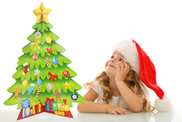 Giant 3D Christmas Tree Kit + Stickers - 1 - Christmas Creative Kits for Children - 10doigts.com - Kits créatifs de Noël pour les enfants - 10doigts.fr