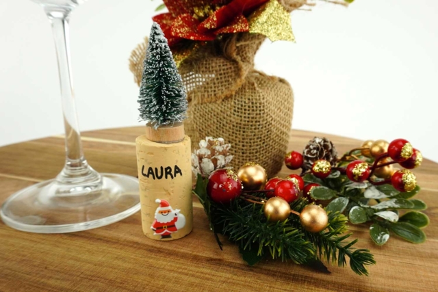 Abetos decorativos con nieve bouchon - Déco Noël Nature - 10doigts.fr