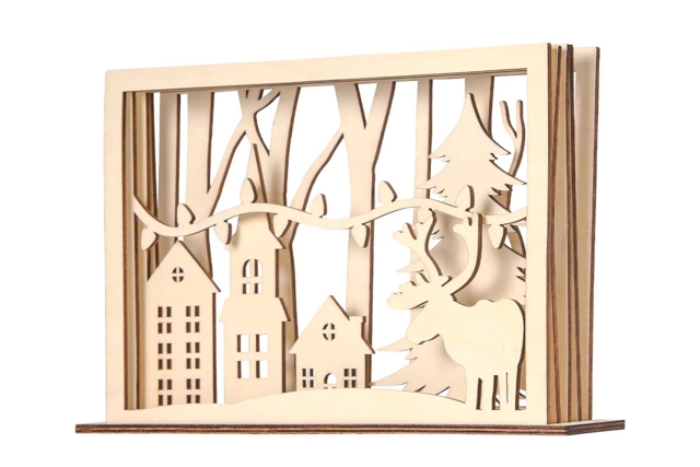 3D Village Christmas Scene to Assemble - 4 - Christmas Villages and Nativity Scenes to Create - 10doigts.com - Crèches et villages de Noël à fabriquer - 10doigts.fr