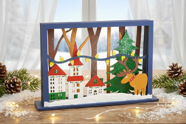 3D Village Christmas Scene to Assemble - 2 - Christmas Villages and Nativity Scenes to Create - 10doigts.com - Crèches et villages de Noël à fabriquer - 10doigts.fr
