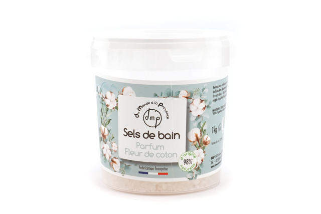 sales de baño 1 kg flor de algodón - Cires et cosmétiques - 10doigts.fr
