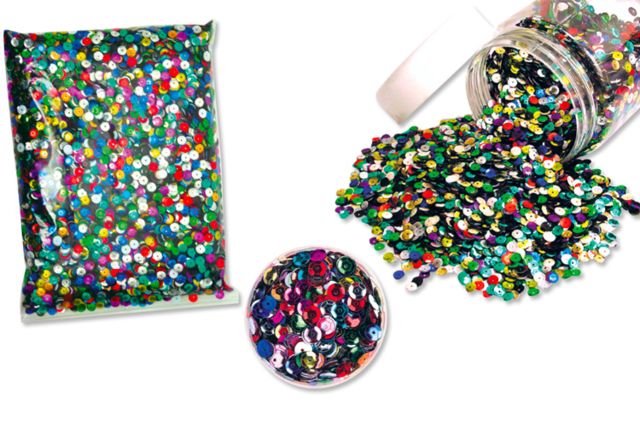 Multicolored Sequins - Assorted Colors - 1 - Sequin Pins - 10doigts.com - Paillettes à piquer - 10doigts.fr