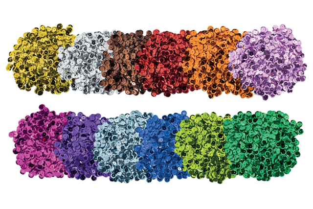 Colored Sequins - 800 pcs - 1 - Sequin Pins - 10doigts.com - Paillettes à piquer - 10doigts.fr