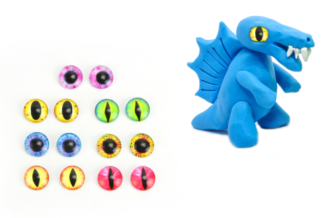 Glass Eyes - 14 Pieces - 10 - Googly Eyes - 10doigts.com - Yeux mobiles - 10doigts.fr