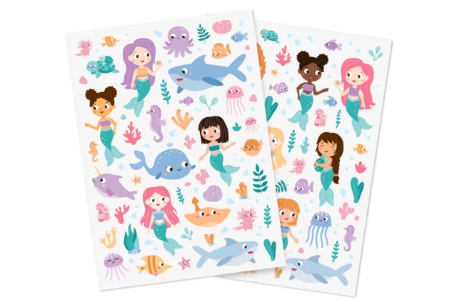 Mermaid Stickers - 2 Sheets - 1 - Story Stickers and Decorations - 10doigts.com - Gommettes Histoires et décors - 10doigts.fr