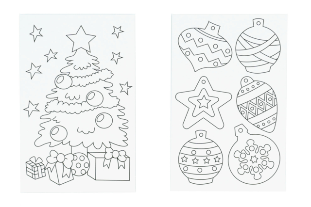 Coloring Christmas Cards + Envelopes - 4 Pieces - 2 - Greeting Cards - 10doigts.com - Cartes de voeux - 10doigts.fr