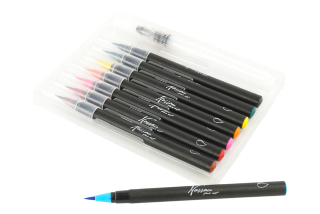 Watercolor Markers + 1 Water Brush - 3 - Fancy Markers - 10doigts.com - Feutres fantaisie : paillettes, effets magiques et couleurs métallisées - 10doigts.fr
