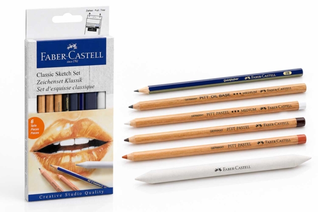 Set de dibujo Faber-Castell - 6 piezas - Crayons graphite et mines pour le dessin - 10doigts.fr
