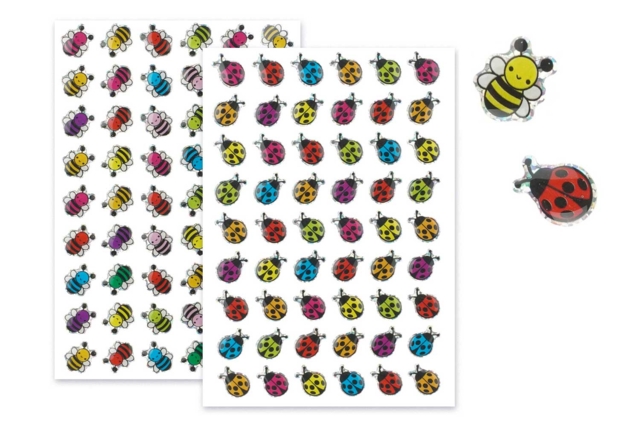 3D Shiny Stickers "Ladybugs" & "Bees" - 1 - 3D Raised Stickers for Kids, Crafts and Creative Activities - 10doigts.com - Gommettes en relief : des stickers 3D pour des dessins en volume - 10doigts.fr