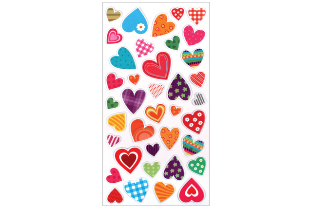 stickers 3D corazones - Stickers fantaisies : personnalisez toutes vos créations - 10doigts.fr